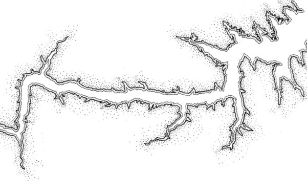 Fort Peck Lake Silhouette Map Montana Beyond